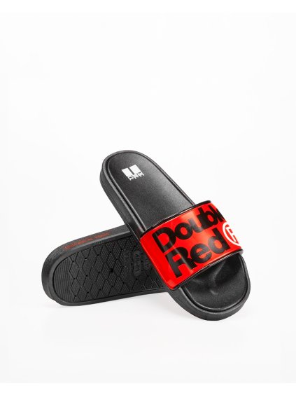 Classic DOUBLE RED Slippers Black