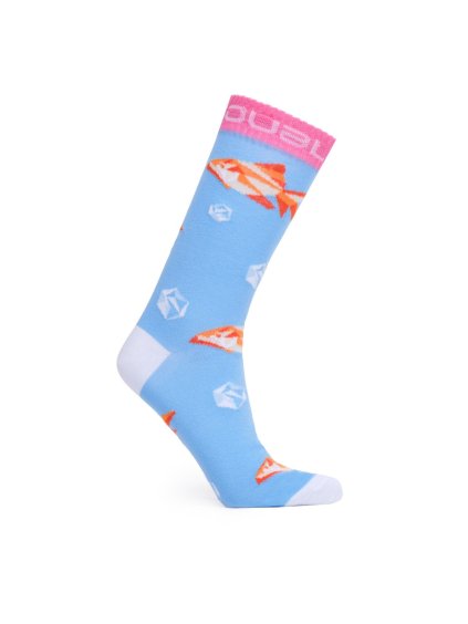Polygonal Fish Socks Blue