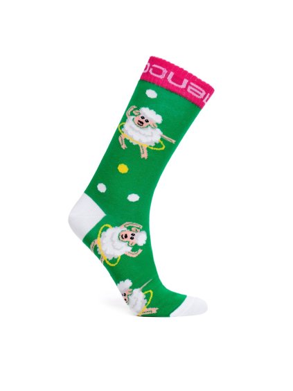 Dancing Sheep Neon Green Socks