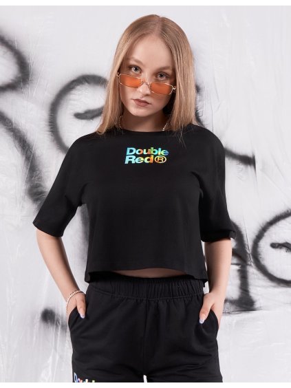 RED BAE Oversize Croptop Black