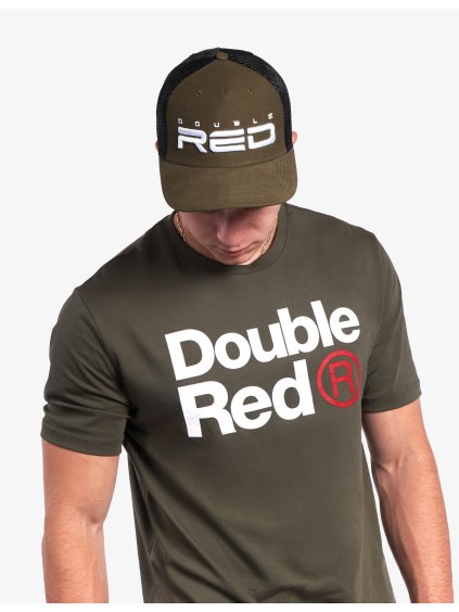 All Logo DOUBLE RED Cap Army Green