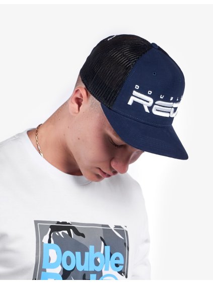 All Logo DOUBLE RED Cap Dark Blue