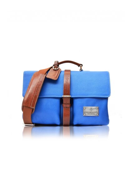 SIGNATURE ALTER BLUE HANDMADE 100% GENUINE LEATHER BAG