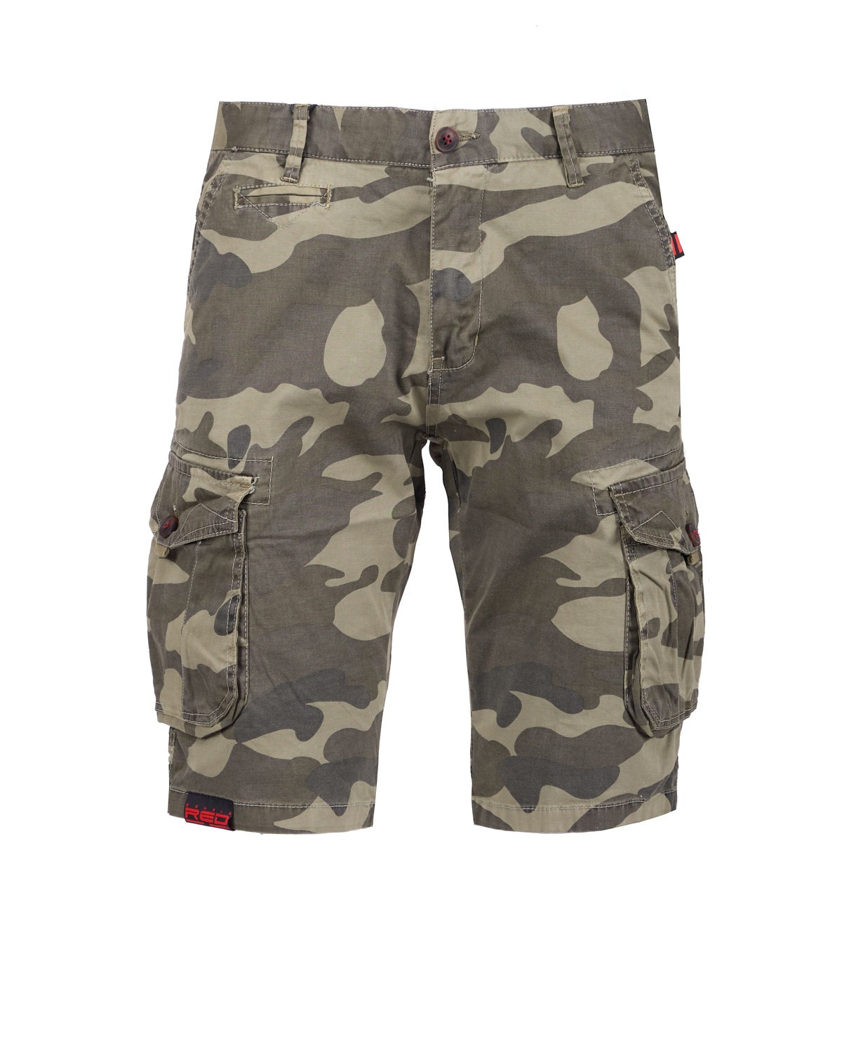 SQUERS Shorts Green Camo - DOUBLE RED