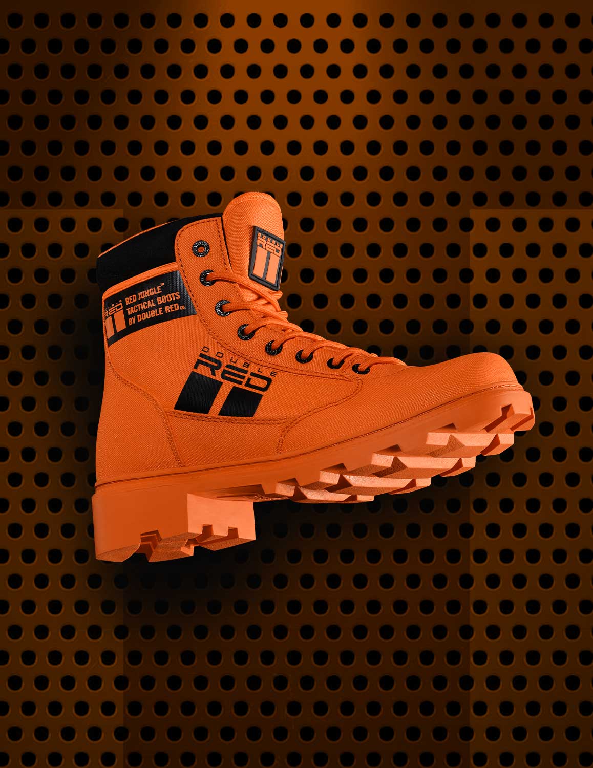 RED JUNGLE™ Tactical Boots Neon Orange DOUBLE RED