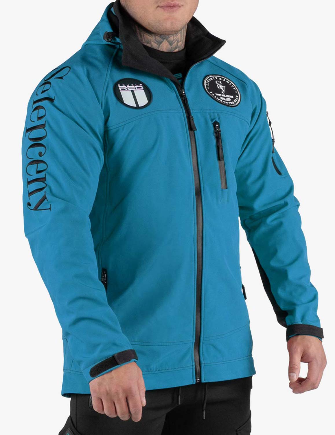 【せんちょー夢】  SAILING JACKET The Seaman Yachting Limited Edition Softshell Jacket Blue - DOUBLE RED