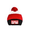 DOUBLE RED COURCHEVEL Pompom Cap Black/Red/White