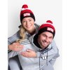 DOUBLE RED COURCHEVEL Pompom Cap Black/Red/White