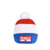DOUBLE RED COURCHEVEL Pompom Cap Blue/White/Red