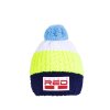 DOUBLE RED COURCHEVEL Pompom Cap Dark Blue/Yellow/White