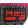 DOUBLE RED COURCHEVEL Pompom Cap Dark Grey/Pink/White