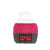 DOUBLE RED COURCHEVEL Pompom Cap Dark Grey/Pink/White