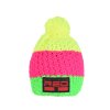DOUBLE RED COURCHEVEL Pompom Cap Green/Pink/Yellow NEON