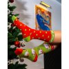 DOUBLE FUN Socks Santacat