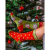 DOUBLE FUN Socks Santacat