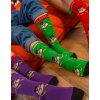 DOUBLE FUN Socks Snow Man Like A Boss Green