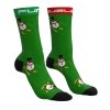 DOUBLE FUN Socks Snow Man Like A Boss Green