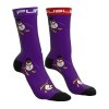 DOUBLE FUN Socks Snow Man Like A Boss Purple
