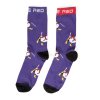 DOUBLE FUN Socks Snow Man Like A Boss Purple