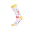 Polygonal Fish Socks White/pink