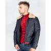 MONTECARLO Leather Jacket Dark Blue