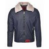 MONTECARLO Leather Jacket Dark Blue