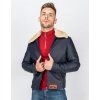 MONTECARLO Leather Jacket Dark Blue