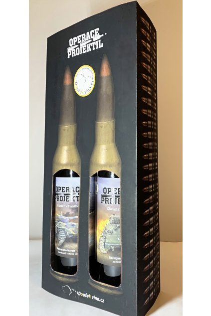 Sherman M4A2 + Panzer V Panther - dárkový box 2 vína: Sauvignon 2024 + Neronet Blauburger Oceněné víno AVC Viena