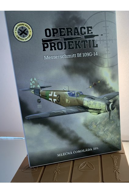 model letadlo Messerschmitt Bf 109G 14 Prazska cokolada Steiner & Kovarik