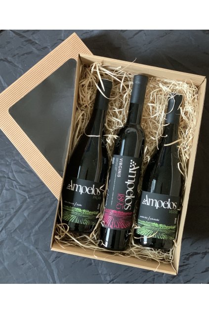 vina v darkove krabici kompres