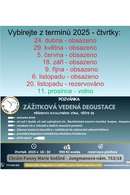 Degustace Doušek vína termíny