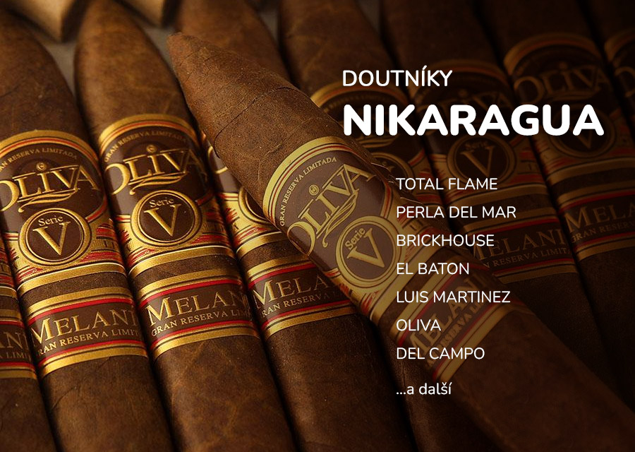 doutníky Nikaragua, TOTAL FLAME PERLA DEL MAR BRICKHOUSE EL BATON LUIS MARTINEZ OLIVA DEL CAMPO