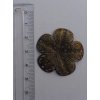 Filigránový antický květ kovový 36x36 mm, bronz
