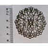 Filigrán / kovový výřez květinový 50 mm, stříbrný