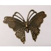 Filigrán motýl velký 59x42 mm, bronz