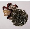 Filigrán / kovový výřez květinový 5,6 cm, bronz