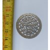 Filigrán / kovový výřez LOVE 36 mm, stříbrný