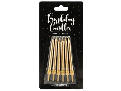 PARTYDECO SCP 10 019ME PARTYDECO BIRTHDAY CANDLES GOLD JPG 1