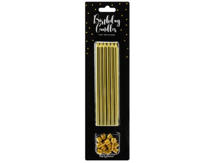 PARTYDECO SCD 1 019ME PARTYDECO BIRTHDAY CANDLES PLAIN GOLD JPG