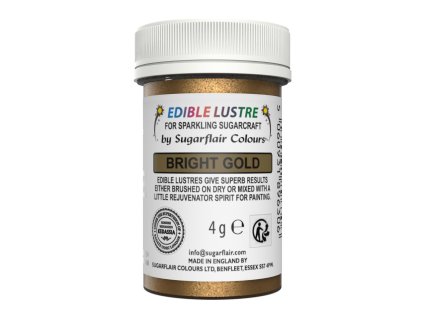 Sugarflair E7051 Sugarflair Edible Lustre Bright Gold 4g 1 jpg