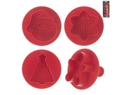 Vykrajovačka s piestom UH/kov Vianoce 4 ks veľká