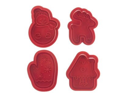 Vykrajovačka s piestom UH / kov Vianoce 4 ks