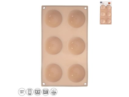 Forma silikón pologuľa 6 béžová
