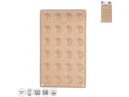 Forma silikón pologule 24 béžová