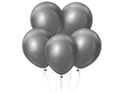 set metalickych balonov 7ks 12 grafitove