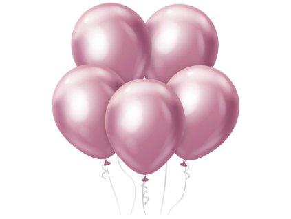 set metalickych balonov 7ks 12 svetlo ruzove