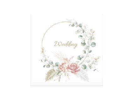 svadobne servitky 20ks 33x33cm slsl 1101