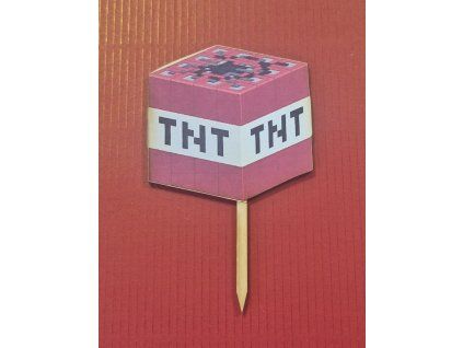 Drevený zápich Minecraft TNT