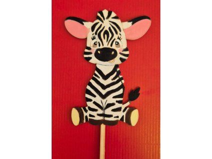 Drevený zápich Zebra