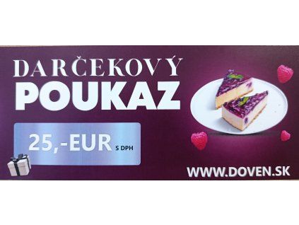 Darčekový poukaz v hodnote 25.-Eur